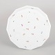 Large German porcelain dish.Large faceted dish in white porcelain, hand-painted with ...