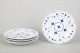 Royal Copenhagen, set of five Blue Fluted Plain dinner plates.Set of five classic porcelain ...