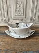 Royal Copenhagen black mega fluted sauce pot No. 563, Factory secondHeight 9.5 cm. Length ...