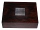 Rose wood box with inlaid Hans Hansen sterling silver from 1969