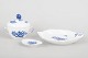 Royal Copenhagen Blue Flower Braided, sugar bowl, butter pad and dish.Porcelain sugar bowl, ...