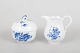 Meissen Blue Flower, sugar bowl and creamer.Porcelain sugar bowl and creamer decorated with ...
