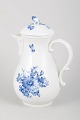 Meissen Blue Flower, coffee pot.Porcelain coffee pot decorated with hand-painted blue floral ...