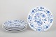 Meissen Blue Onion, set of six dinner plates.Set of six porcelain dinner plates with ...