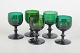 Jacob E. Bang for Holmegaard/Kastrup Glassworks, set of five glasses.Set of five elegant ...
