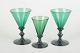 Jacob E. Bang for Holmegaard/Kastrup Glassworks, set of three sherry and port wine ...