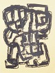 Robert Jacobsen, “Sjælebilleder”, screenprint, listed Danish artist.Abstract composition ...