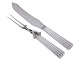 Georg Jensen Bernadotte sterling silver and stainless steel, carving set.Length 30.9 and ...