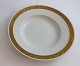 Royal Copenhagen. Fan with gold. Deep dessert plate. Diameter 22 cm. Model 11515. (1 quality)