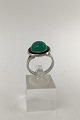 Niels Erik From Sterling Silver Ring (Green Agate)Measures Ring Size 53 (US 6½) Weight 6.8 gr ...