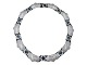 David Andersen Norway sterling silverNecklace with white and green enamel