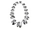 Danish sterling silverModern, wide necklace from 1970–1980