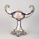 Large Majolica Centerpiece Jardiniere on Pedestal, Central Europe.Impressive large glazed ...