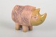 Lisa Larson for Gustavsberg, rhinoceros.Stylised rhinoceros in glazed stoneware with ...