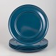 Henning Koppel for Georg Jensen, set of six melamine plates.Set of six blue melamine plates, ...