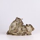 Large reclining bull figure crafted from stoneware by Knud Kyhn and manufactured by Royal ...
