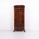 Antique silverware cabinet crafted from hand-polished mahogany with a cabinet door and ...