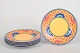 Laure Japy, set of six "Grenade" salad plates.Set of six porcelain salad plates with a ...