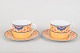 Laure Japy, pair of extra large breakfast cups with matching saucers.Pair of extra large ...