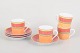 Laure Japy, set of four espresso cups with saucers.Set of four porcelain espresso cups with ...