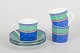 Laure Japy, set of three espresso cups with saucers.Set of three porcelain espresso cups ...