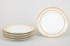 Bing & Grøndahl, Marstrand salad plates.Set of six salad plates in white porcelain with an ...