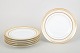 Bing & Grøndahl, Marstrand salad plates.Set of six salad plates in white porcelain with an ...