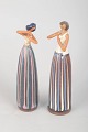 Two figures by Cay Cedergren.Hand-glazed ceramic figures by Cay Cedergren, depicting the ...