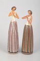 Two ceramic figures by Cay Cedergren.Two hand-glazed ceramic figures by Cay Cedergren, ...