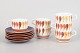 Set of six coffee cups with matching saucers by Rörstrand.Rare porcelain coffee set by ...