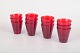 Set of twelve drinking glasses by Kaj Franck for Nuutajärvi Notsjö.Set of twelve mouth-blown ...