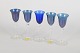 Gullaskruf, set of five schnapps glasses.Set of five mouth-blown schnapps glasses in ...