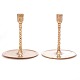 A pair of large Russian brass church candlesticks circa 1750H: 26cm. Base diameter: 24cm