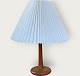 Older wooden table lamp with Le Klint shade, height with shade approx. 45cm *Good condition*