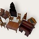 Wooden dollhouse furniture etc.*Total DKK 425
