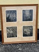 Sigurd Vasegaard (1909 - 1967), 4 framed and signed woodcuts from 1951, Dimensions with frame ...