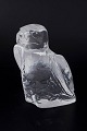 Poul Hoff for Kosta Boda, eagle art glass sculpture. WWF.Sculptural eagle figure in solid ...