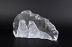 Mats Jonasson for Kosta Boda, walrus art glass sculpture.Art glass sculpture in solid clear ...