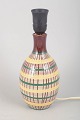 Anna-Lisa Thomson for Upsala Ekeby, table lamp.Decorative glazed ceramic table lamp with a ...