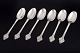 Evald Nielsen, set of six dinner spoons.Set of six large hand-hammered dinner spoons in 830 ...
