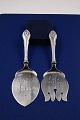 Rokoko Danish silver flatware cutlery Danish table silverware of three Towers silver.Fish ...