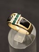 14 carat gold ring size 59-60 with 10 small diamonds and other gemstones item no. 644028