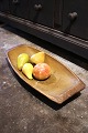 Antique Swedish wooden dish / sole dish with remnants of original paint and a really nice ...