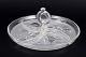 Art Deco cabaret dish by Elme Glasbruk.Elegant cabaret dish in clear pressed glass by Elme ...