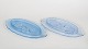 Pair of Art Deco dishes by Elme Glasbruk.Elegant pair of elongated dishes in transparent ...