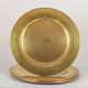 Set of six Stelton cover plates.Set of six solid brass cover plates with a clean, minimalist ...