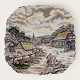 Myott, Fine Staffordshire Ware, Rural Scene, Square Dish, 20cm x 20cm *Good condition*