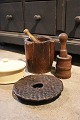 Antique Swedish round cast iron plate on low legs. Super suitable hot plate / table coaster. ...