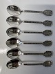 Coffee spoons in Sterling Silver with Danish Castles and Manors 6 pcs.