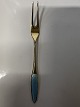 Enamel Cold Cut Fork Gold Plated Sterling Silver Frigast.Stamped Frigast Sterling ...